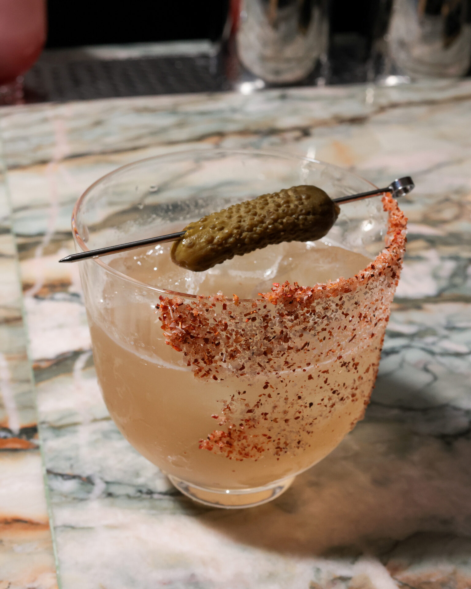 The non-alcoholic LES Pickle Martini