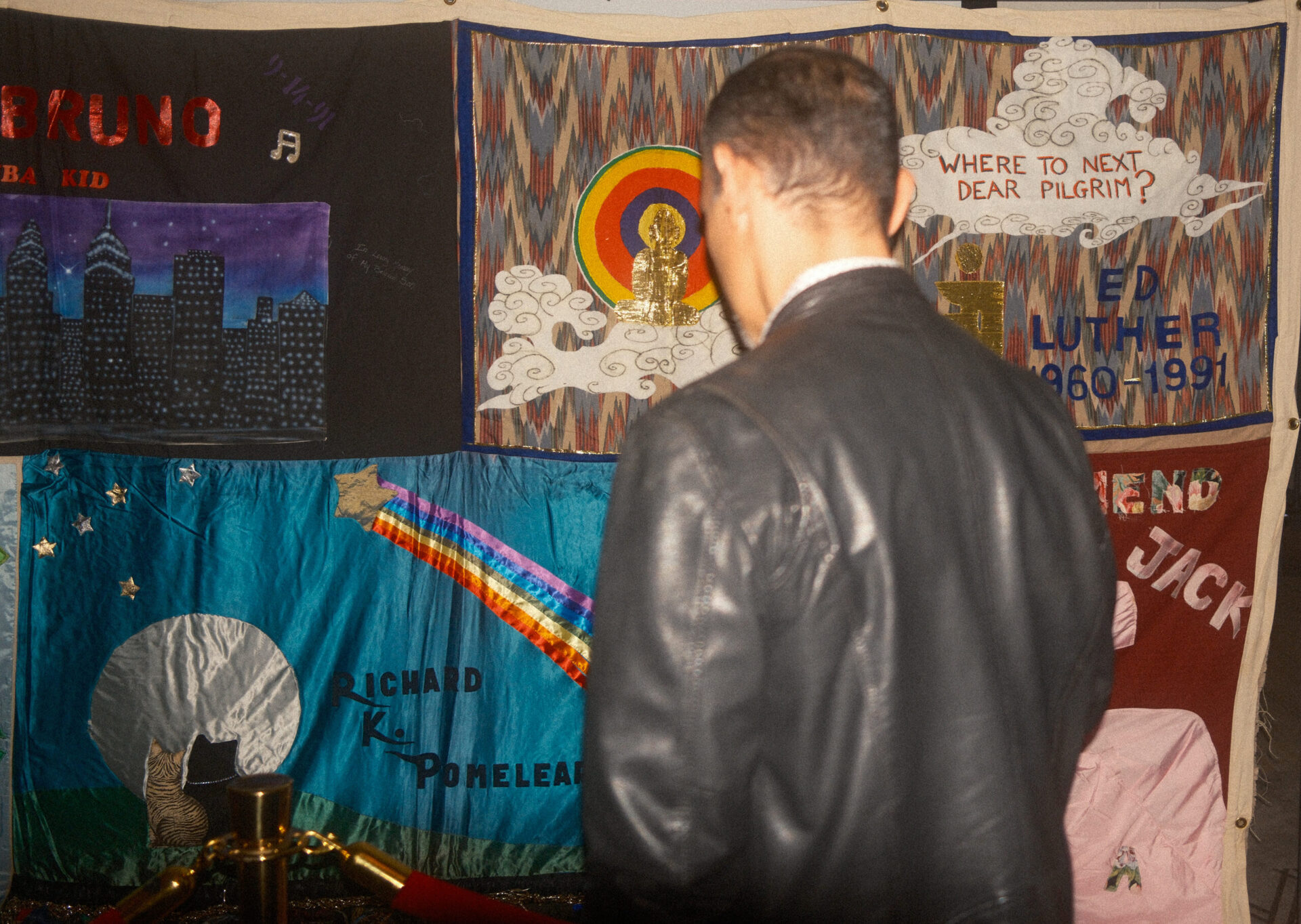 The HIV Unwrapped show with the AIDS Memorial Quilt