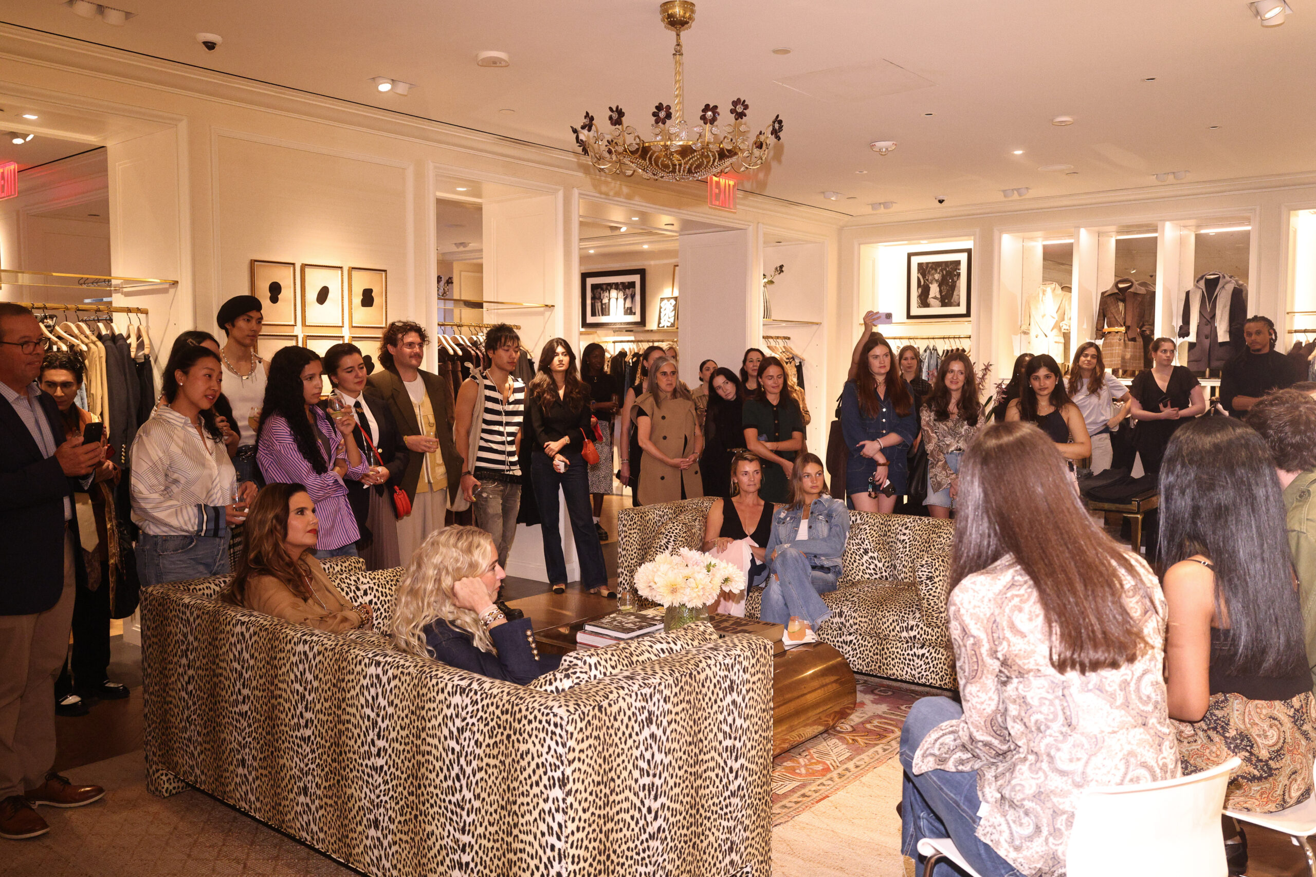 Guests at the Veronica Beard flagship cocktail