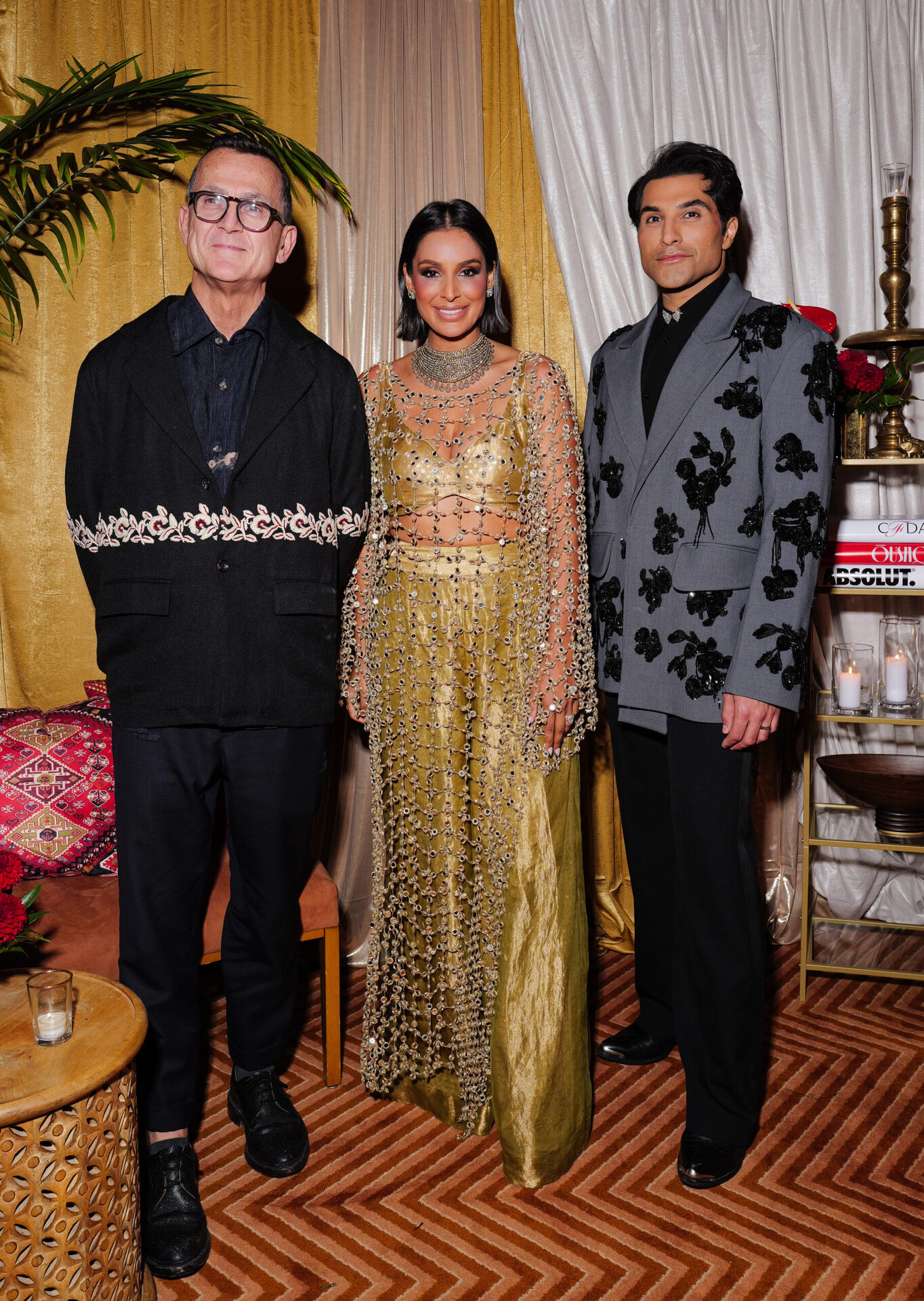 Steven Kolb with Jessel Taank and Akbar Hamid at the Diwali celebration