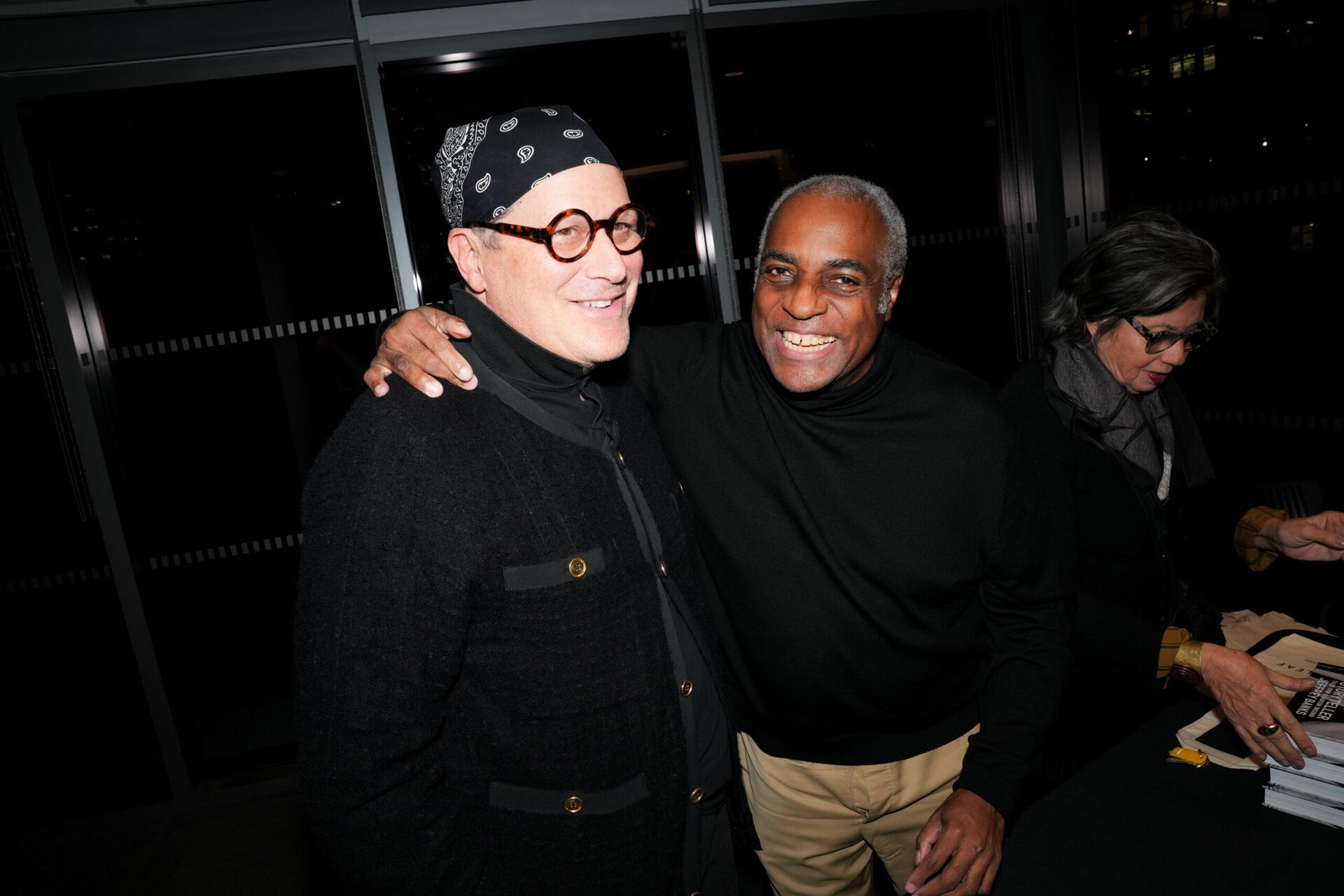 Jeffrey Banks and Isaac Mizrahi at the bi-annual membership meeting
