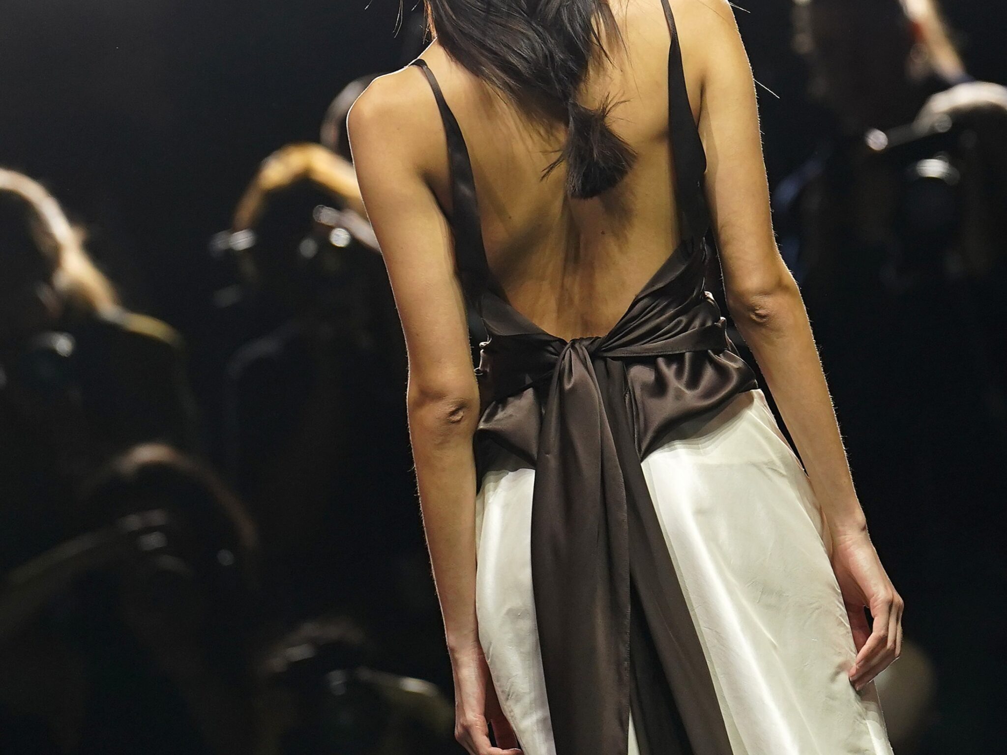 Model on the runway at New York Fashion Week